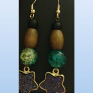 Pretty Earrings - Druzy Star Glass ✨